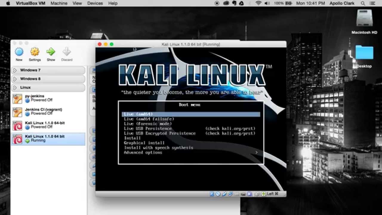 kali virtualbox for mac